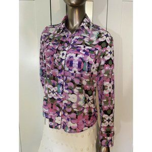 Pre-owned EUC l'Amour by Nanette Lepore button down Floral blouse size S